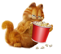 gerfield with popcorn